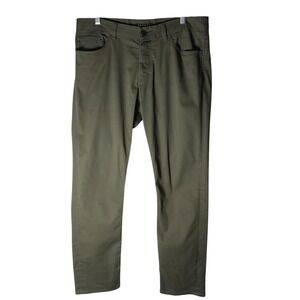 Theory Mens Haydin Editor Slim-Fit 5-Pocket Chino Pants Olive Green Size 33